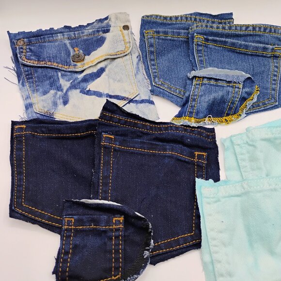 10 piece denim packet lot - salvaged - Picture 1 of 4
